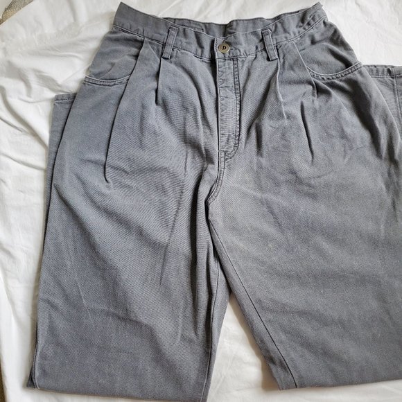 Vintage Patagonia Y2K canvas mom jeans sz 10 pleated front - Picture 1 of 6
